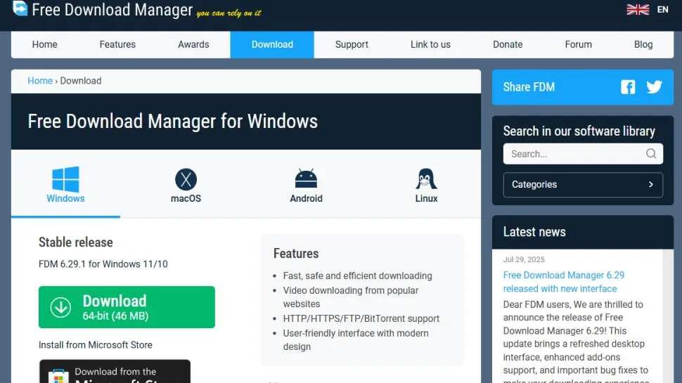 معرفی و بررسی Free Download Manager (FDM)